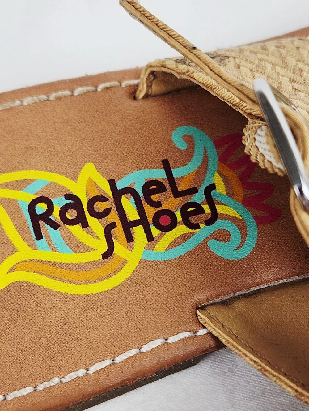Rachel Shoes Girl Tan Emboidery Sandals
